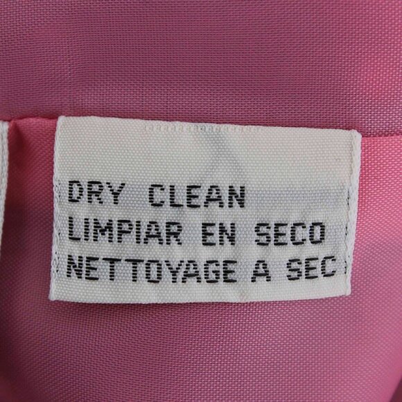 Evan Picone Sz 12 Black Pink Polka Dots Collared 100% Polyester Blazer - Picture 5 of 5